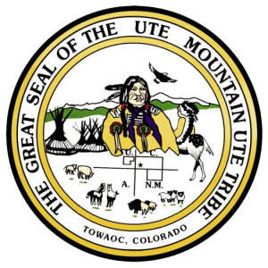 The Ute Mountain Ute logo / seal is shown