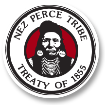 The Nez Perc Logo / seal is shown