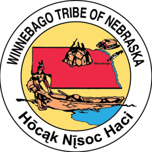 The Winnebago Tribe of Nebraska Seal is shown