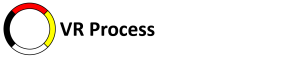 The AIVRTTAC website navigation consists of a multi-colored medicine wheel of white, red, yellow, and black arcs. The word VR Process is to the right of the medicine wheel.
